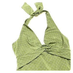 BCBGMaxAzria Green Polka Dot dress